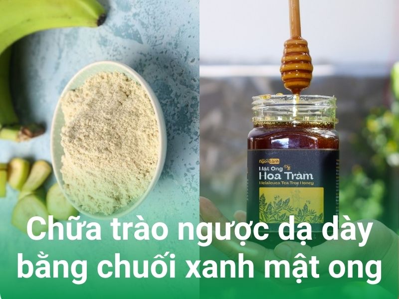 chua trao nguoc da day voi mat ong và bot chuoi