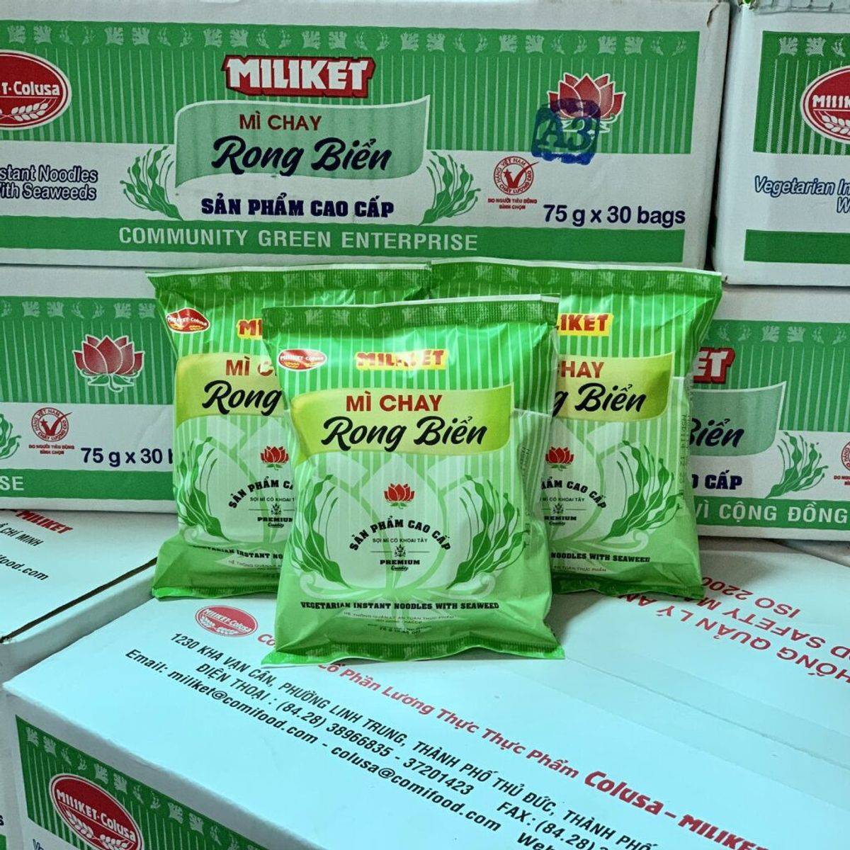 Gói mì chay rong biển Miliket – sản phẩm chay tiện lợi, dễ nấu cho ngày rằm tháng 6